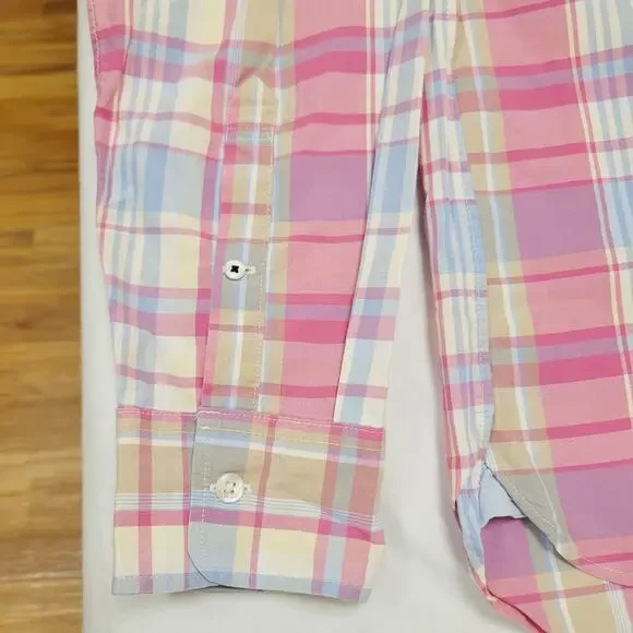 Bonobos Shirt Mens XL Pink Plaid Colorful Career Business Casual Preppy Spring - Picture 2 of 10